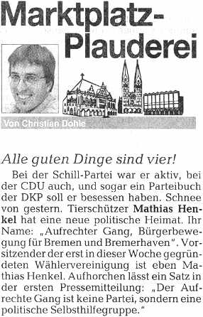 'Weser-Kurier vom 8. Mai 2005'Henkel