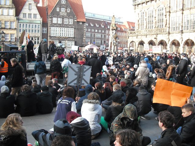 Anti-Acta-Demo in Bremen am 25. Februar 2012