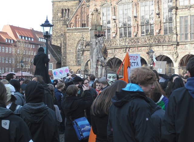 Anti-Acta-Demo in Bremen am 25. Februar 2012