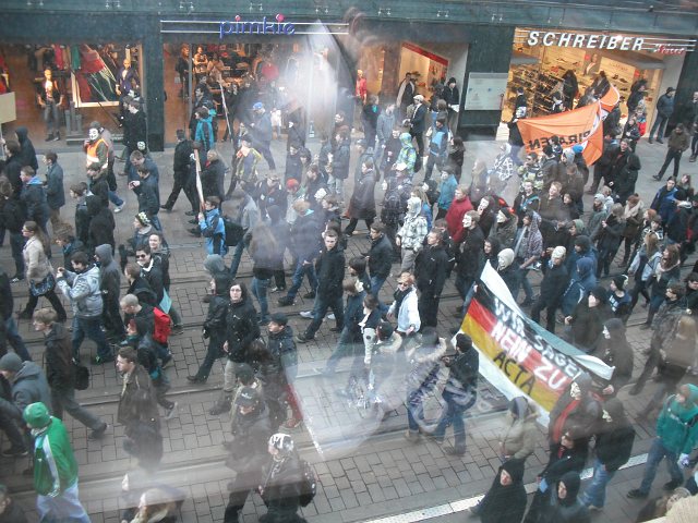 Anti-Acta-Demo in Bremen am 25. Februar 2012