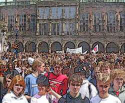 Marktplatz Bremen: Demo am 25. Mai 2005