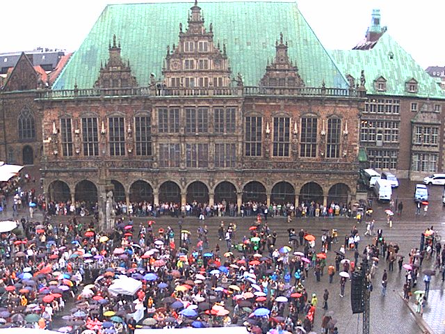 Wahlkampfauftritt von Angela Merkel 
in Bremen am 15. August 2013