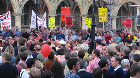 Wahlkampfauftritt von Peer Steinbrück 
in Bremen am 28. August 2013